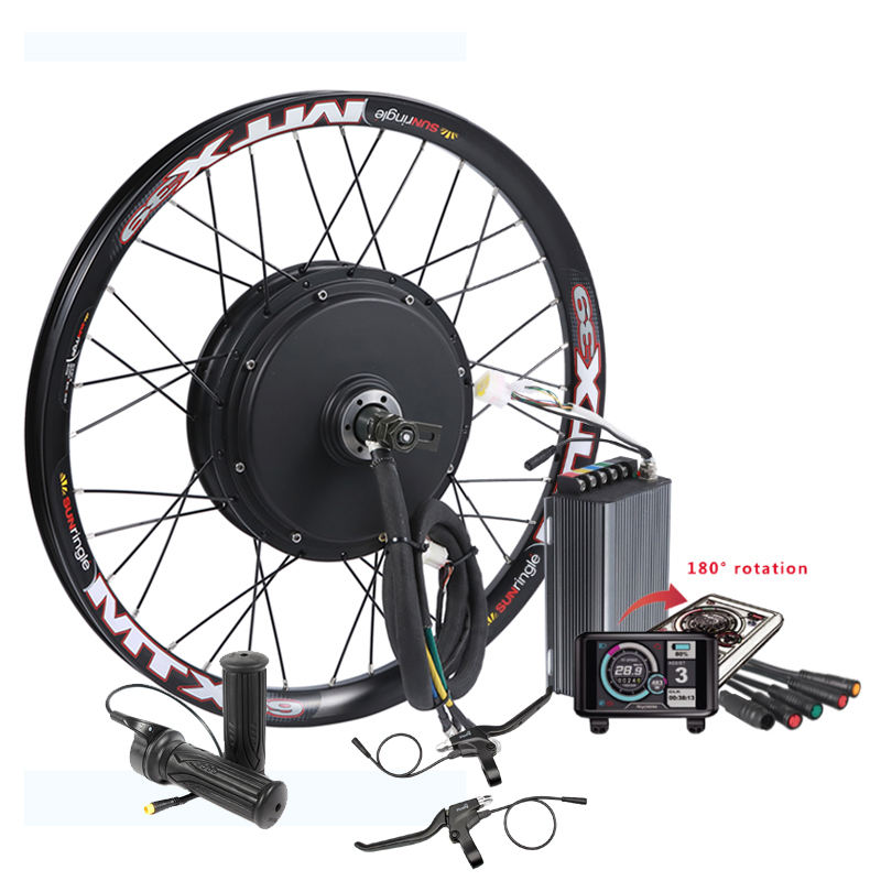 Kit de motor de bicicleta eléctrica de alta velocidad, kits de conversión de bicicleta eléctrica de 3000w, 5000w, 8000w y 72v con controlador Sabvoton