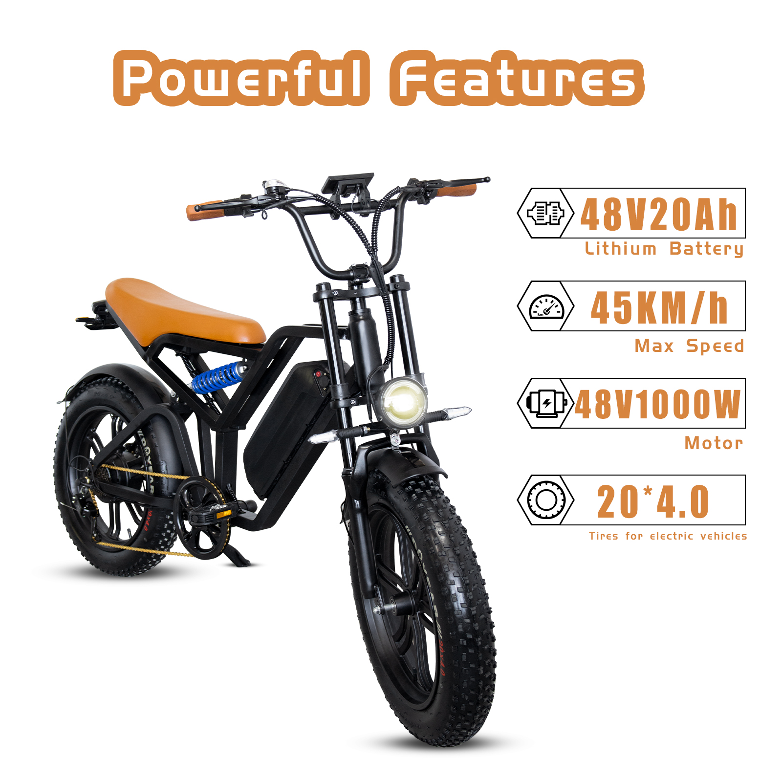 Bicicleta de carretera para adultos, bicicleta eléctrica de montaña con neumático ancho, de largo alcance, 48V, 1000W, venta al por mayor, envío directo de EE. UU.