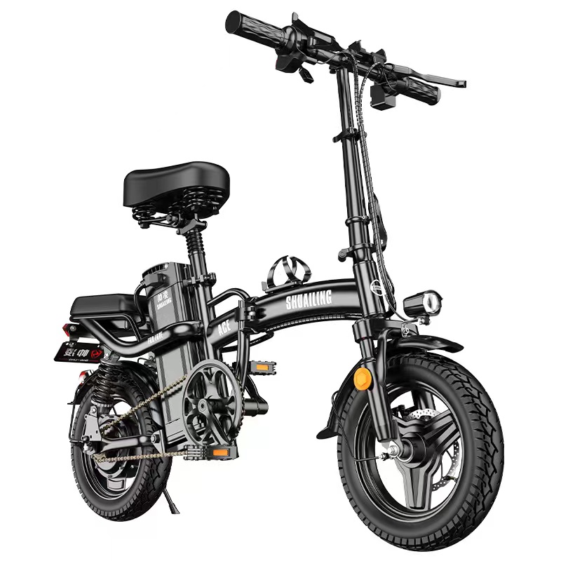 Venta caliente 14 pulgadas Mini suspensión plegable Ebike 48v 400w Bicicleta eléctrica plegable 14 '* 2.125 ' 48v 10Ah Batería City Ebike 