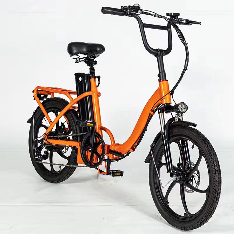 Bicicleta eléctrica de ciudad de 20 ' 350W 48V Ebike Bicicleta eléctrica plegable de tracción trasera con puerto de carga USB